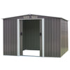 Wallaroo 8x8ft Spire Roof Garden Shed – Outdoor Storage Shelter, Grey