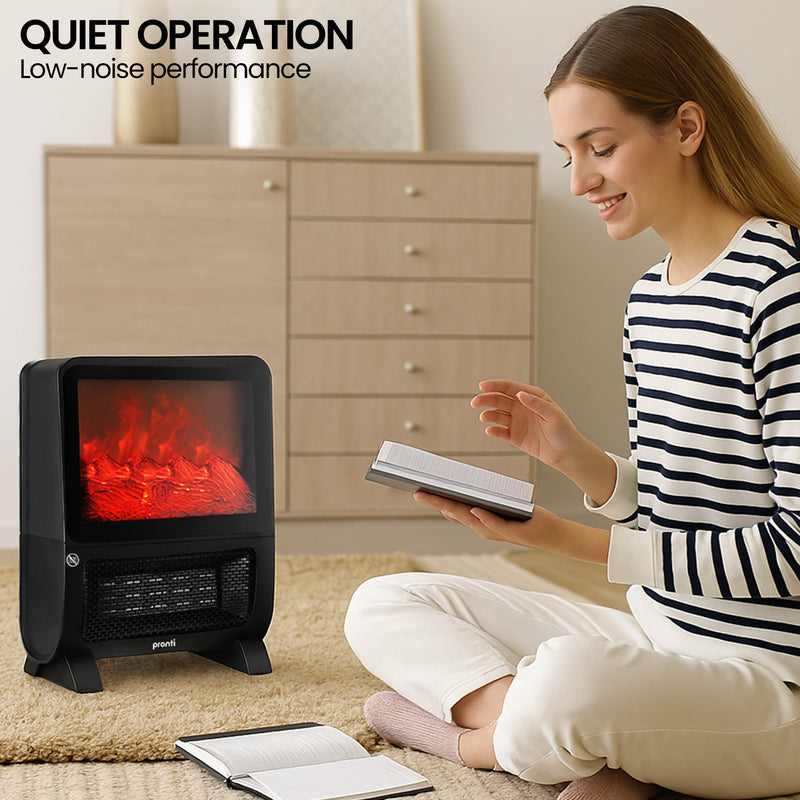 Pronti 2000W 3D Fire PTC Electric Room Heater