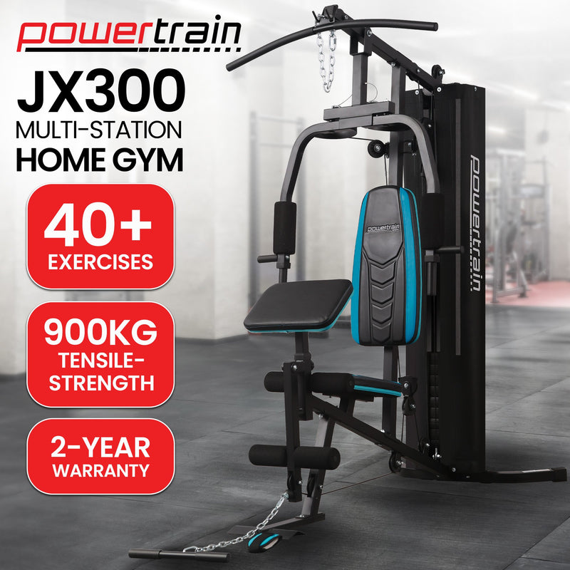 Powertrain JX-300 Multi Station Home Gym – 44kg Weight Stack