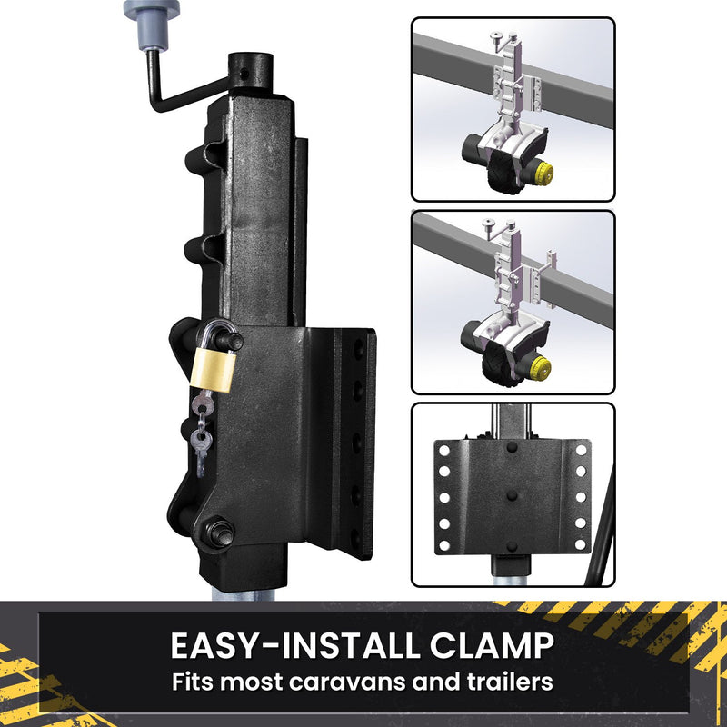 Mini Mover Gen3 12V 550W Motorised Jockey Wheel – Black