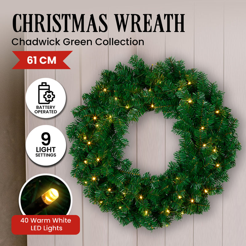Christabelle Chadwick 61cm LED Christmas Wreath