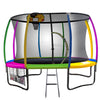 Kahuna 12ft Rainbow Trampoline with Safety Enclosure, Ladder & Hoop