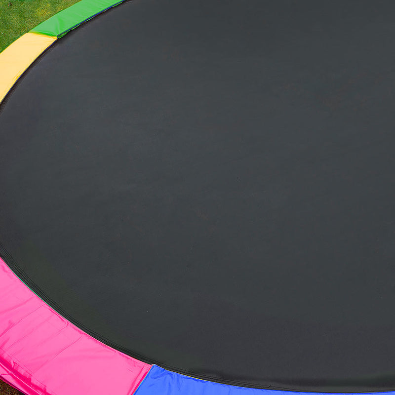 Kahuna 12ft Rainbow Trampoline with Safety Enclosure, Ladder & Hoop