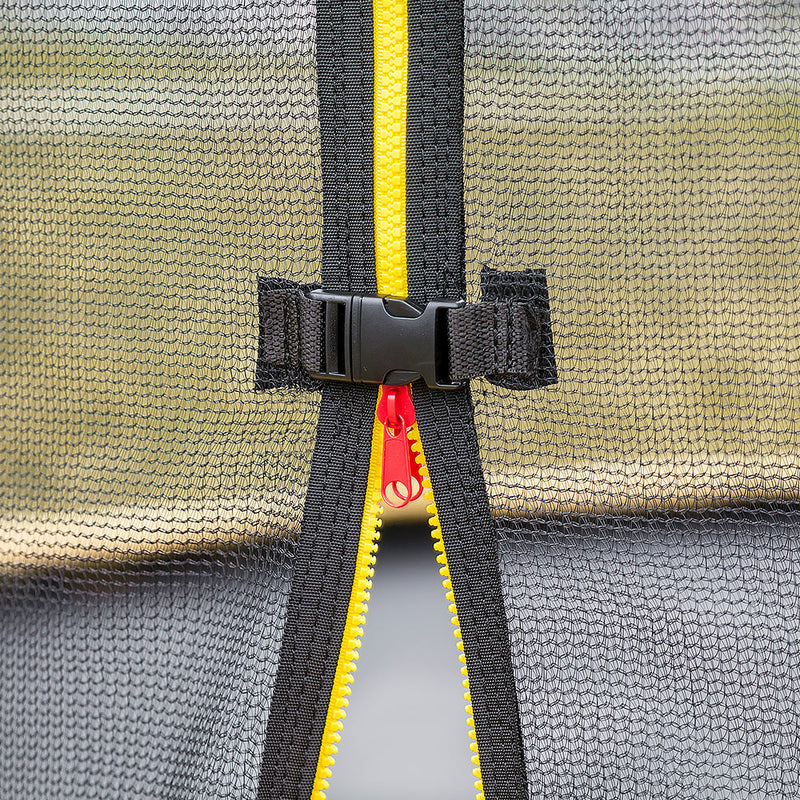 Kahuna 12ft Rainbow Trampoline with Safety Enclosure, Ladder & Hoop