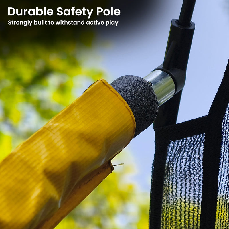 Kahuna 10×15ft Oval Trampoline LED Hoop, Net & Ladder