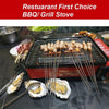 Portable Gas Stove Burner with Non-Stick Plate (Red)