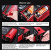 Portable Gas Stove Burner with Non-Stick Plate (Red)