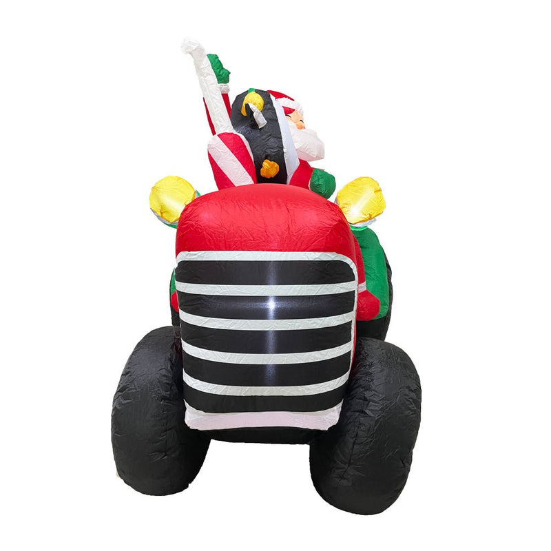 1.8m Christmas Inflatable Tractor with Santa & Penguin