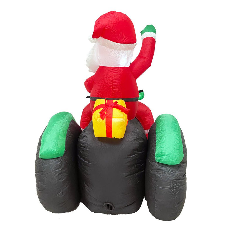 1.8m Christmas Inflatable Tractor with Santa & Penguin
