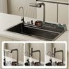 Integrated Waterfall Kitchen Sink with Digital Display – Stainless Steel