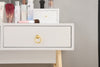 White Vanity Table Set with Stool & LED Mirror