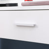 Fidel White Vanity Set with Lighted Mirror & Stool