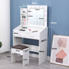Dylan White Dressing Table with Stool & LED Bulbs
