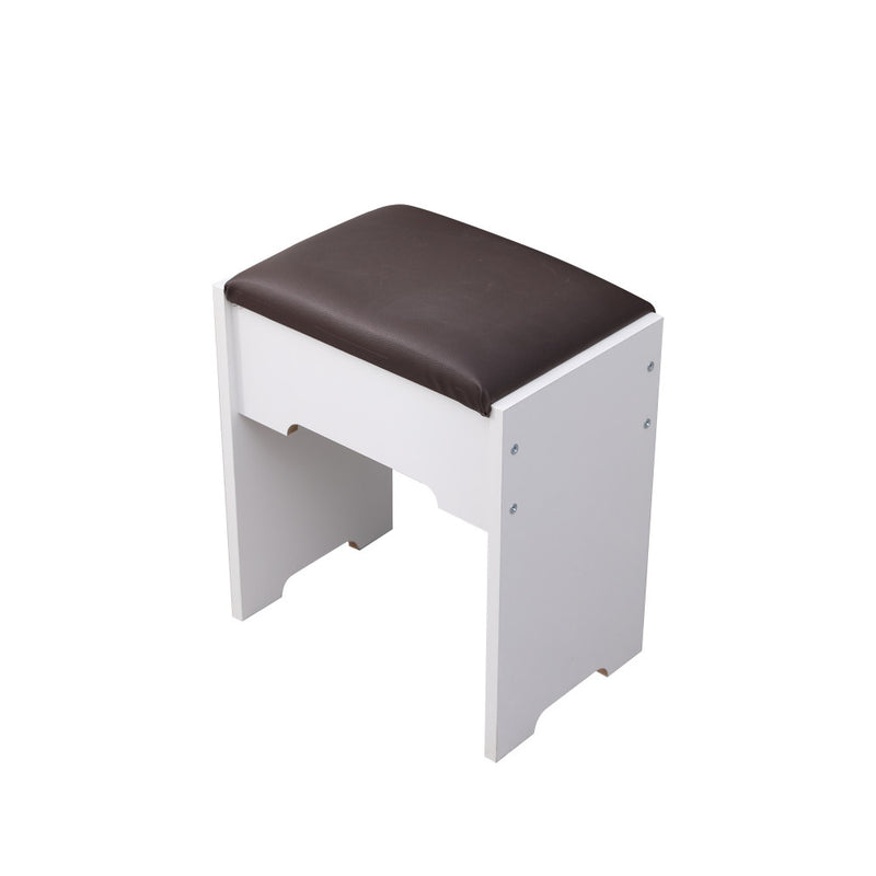 Dylan White Dressing Table with Stool & LED Bulbs