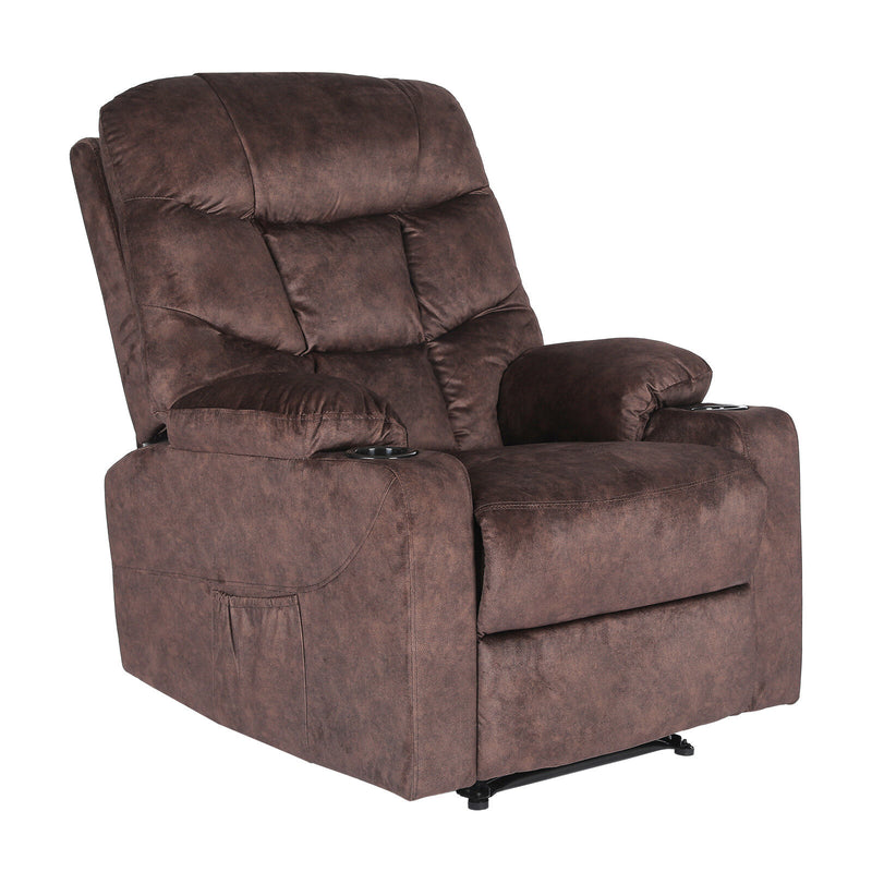 AVERY Electric Massage Recliner Chair Brown