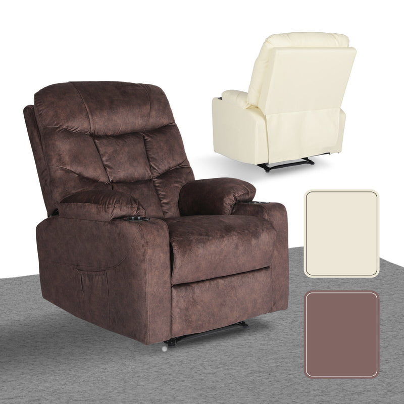 AVERY Electric Massage Recliner Chair Brown