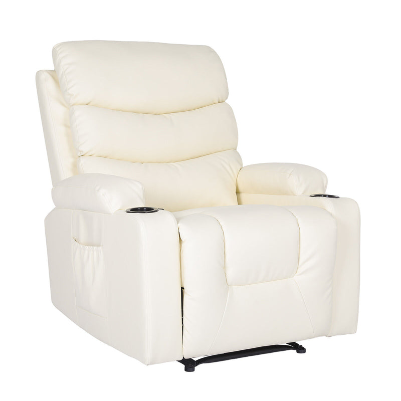 CELINA Electric Massage Recliner Chair Cream