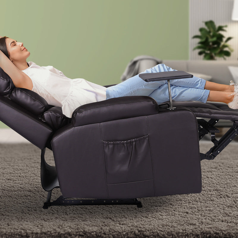 HARLOW Electric Massage Recliner Chair Brown
