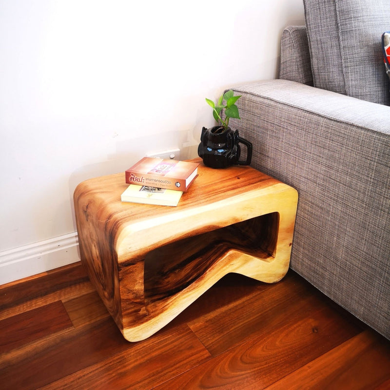 hand crafted from solid wood Side, coffee or entrance corner table