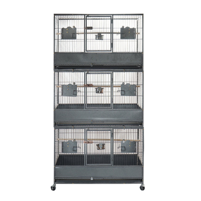 YES4PETS 187cm XL Triple Stackers Breeding Bird Cage