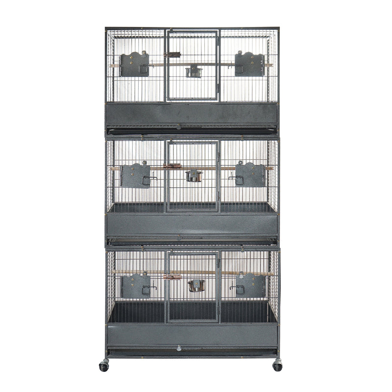 YES4PETS 187cm XL Triple Stackers Breeding Bird Cage