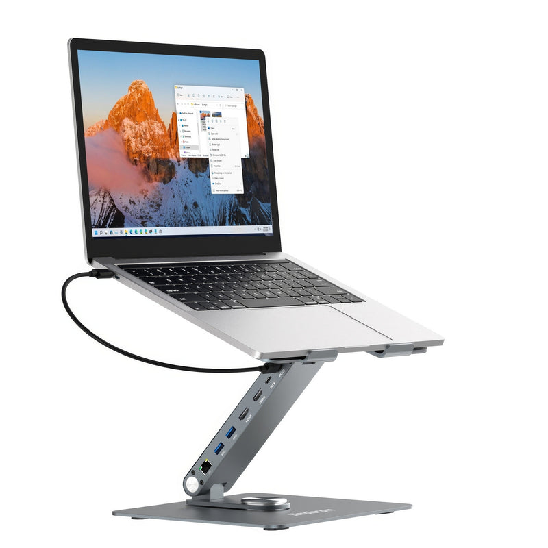 Simplecom CHT660 Laptop Stand with 6-Port USB-C Dock