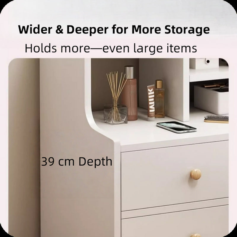 2 Bedside Tables with Lockable Drawer