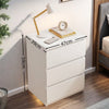 Set of 2 White Bedside Tables with Drawers