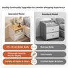 Set of 2 Bedside Tables – White & Oak Drawer