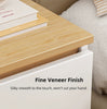 Set of 2 Bedside Tables – White & Oak Drawer