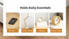 Nightstand with Wood Top & White Triple Drawer