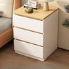 Nightstand with Wood Top & White Triple Drawer