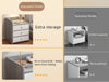 Set of 2 Bedside Tables – 3 Drawers, Light Gray & White