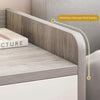 Set of 2 Bedside Tables – 3 Drawers, Light Gray & White