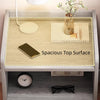 Set of 2 Bedside Tables – 3 Drawers, Light Gray & White