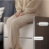 Set of 2 Bedside Tables – 3 Drawers, Light Gray & White