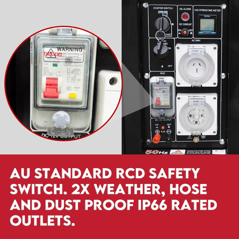 KINGTECH 8.4kW/6kW Single-Phase Diesel Generator