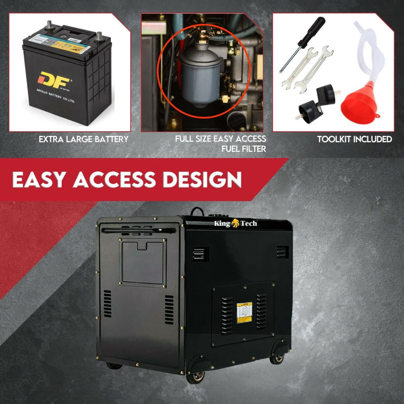 8.4kW Single-Phase Diesel Generator – Portable 13HP