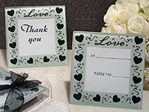 Wedding Glass Photo Frame Coaster Bomboniere – 30 Pack (9×9cm)