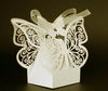 Ivory Butterfly Wedding Bomboniere Favour Boxes – 10 Pack