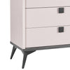 Champagne & Black 6-Drawer Dressing Chest with Mirror