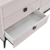 Champagne & Black 6-Drawer Dressing Chest with Mirror