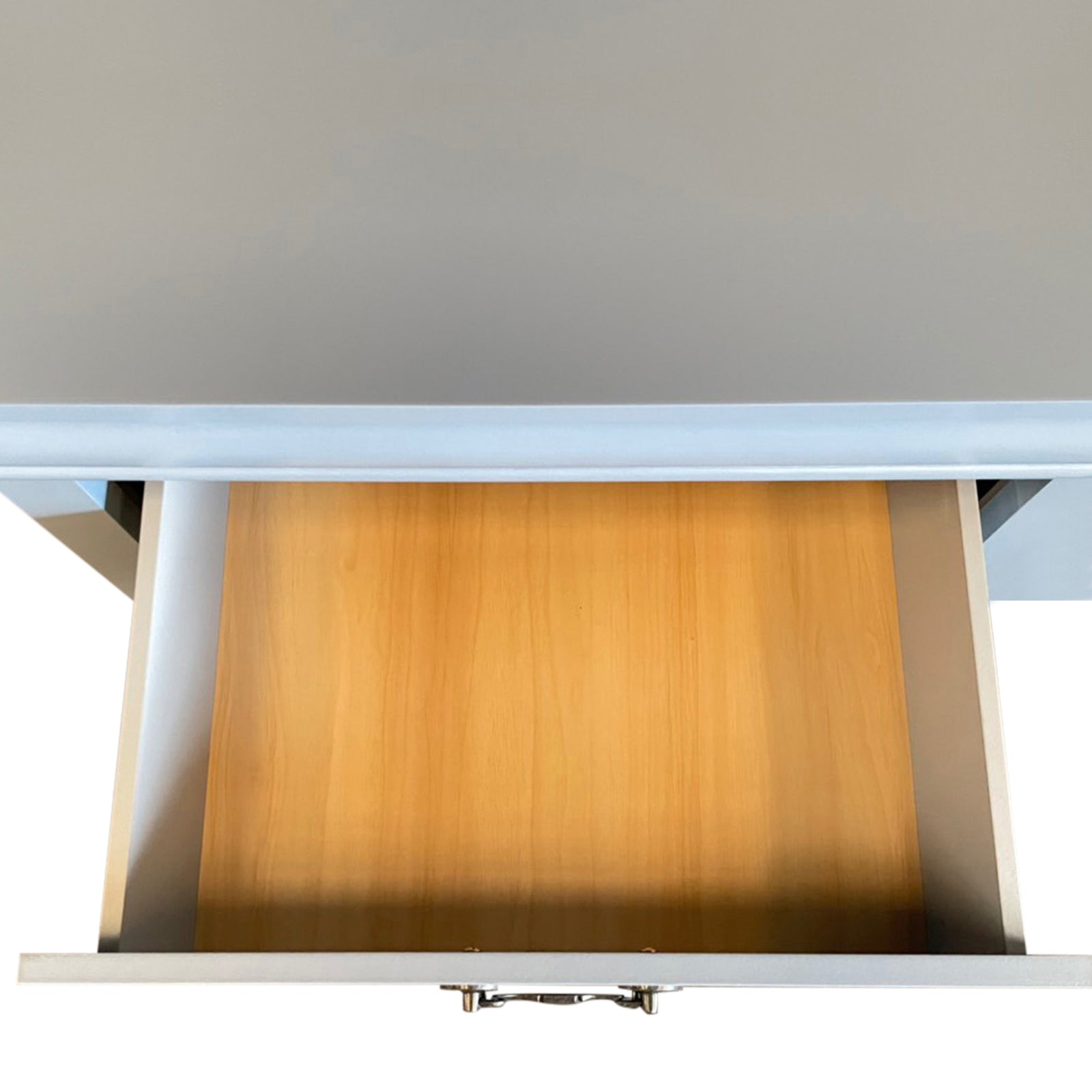 White Wooden Dressing Chest with 6 Drawers & Mirror