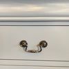 White Wooden Dressing Chest with 6 Drawers & Mirror
