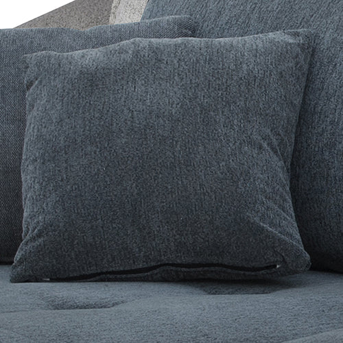 Corner Sof Chaise – Polyester Fabric w/ Two Pillows & Pocket Springs