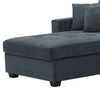 Corner Sof Chaise – Polyester Fabric w/ Two Pillows & Pocket Springs
