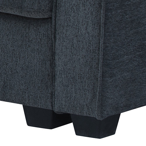 Corner Sof Chaise – Polyester Fabric w/ Two Pillows & Pocket Springs