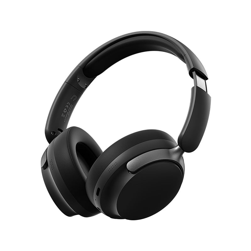JR SY-T7 Bluetooth 5.4 Over-Ear Headset with Noise-Cancelling Mic – Black