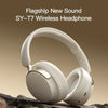 JR SY-T7 Bluetooth 5.4 Over-Ear Headset with Noise-Cancelling Mic – Black