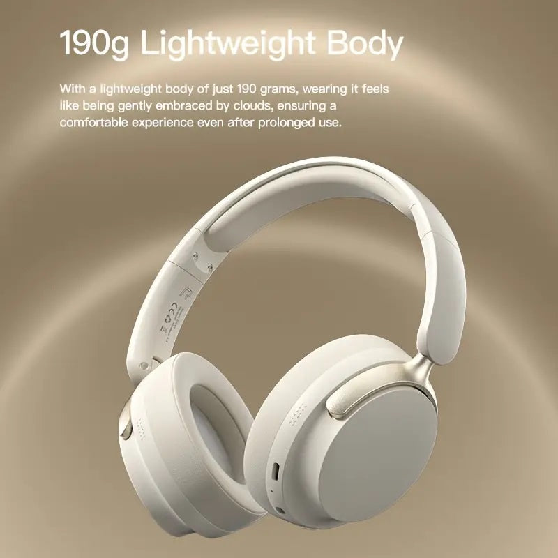 JR SY-T7 Bluetooth 5.4 Over-Ear Headset with Noise-Cancelling Mic – Black